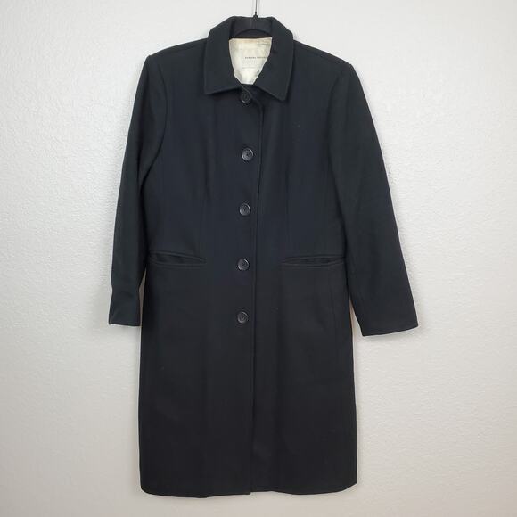 Banana Republic Coat Womens Medium Wool Peacoat Trench Long Vintage Overcoat - Picture 1 of 14